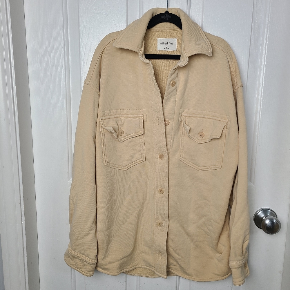 Wilfred free terry fleece shirt jacket xxs